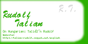 rudolf talian business card